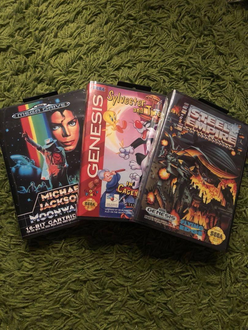 Sega Megadrive Mj S Moonwalker Sylvester Tweety Steel Empire Toys Games Video Gaming Video Games On Carousell
