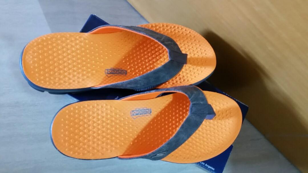 skechers slippers orange