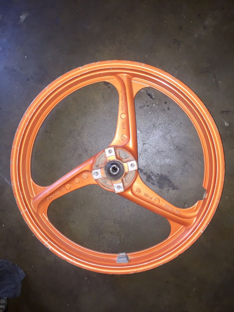 Sport Rim Enkei 3 batang Oren Original Moto, Motorbikes on Carousell