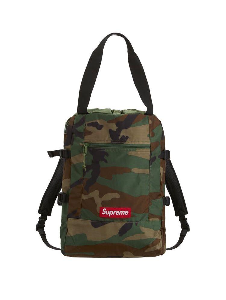 Supreme camouflage backpack tote bag Men s Fashion Bags Backpacks on Carousell