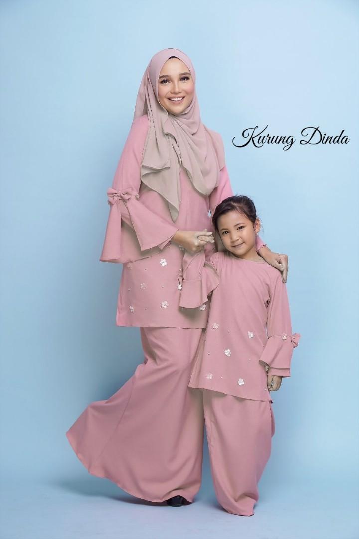 baju kurung baby pink