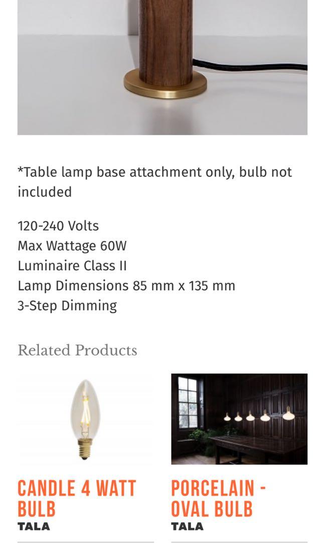 Tala Walnut Touch Lamp Furniture Home Decor Lighting Supplies Tala Walnut Touch Lamp Furniture Home