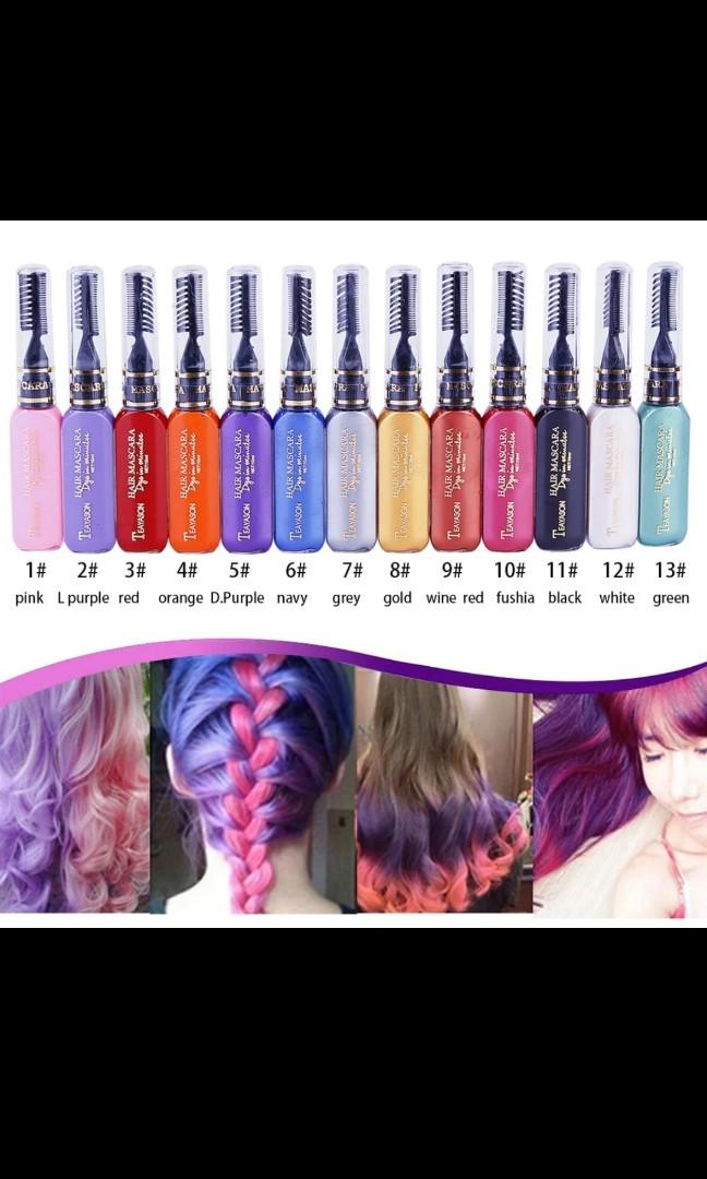 Washable Diy Hair Color 13 Colors 15ml A B C D E F G H I J K L M Bulletin Board Preorders On Carousell