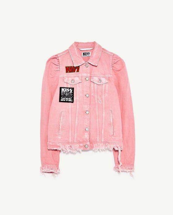 Pink kiss sales denim jacket