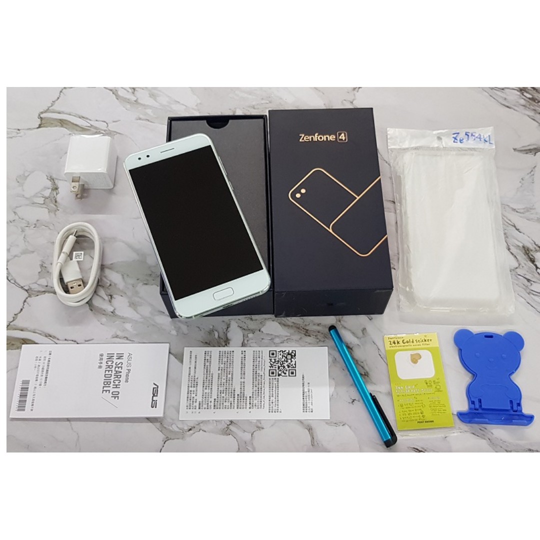 典藏奇機 薄荷綠 華碩asus Zenfone 4 Ze554kl 4g 64g 5 5吋 指紋辨識感應 雙鏡頭 手機平板 安卓android在旋轉拍賣