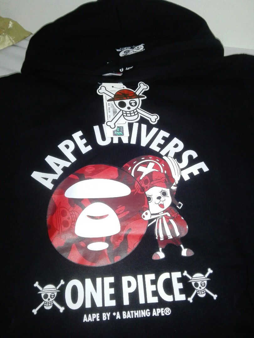 Aape x one piece hoodie new arrivals