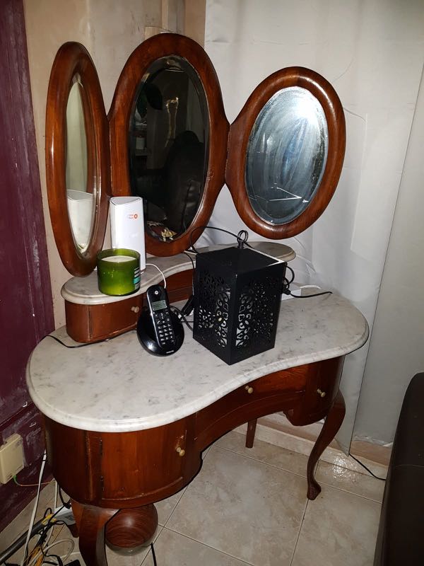 Antique Marble Top Dressing Table, Furniture & Home Living, Furniture