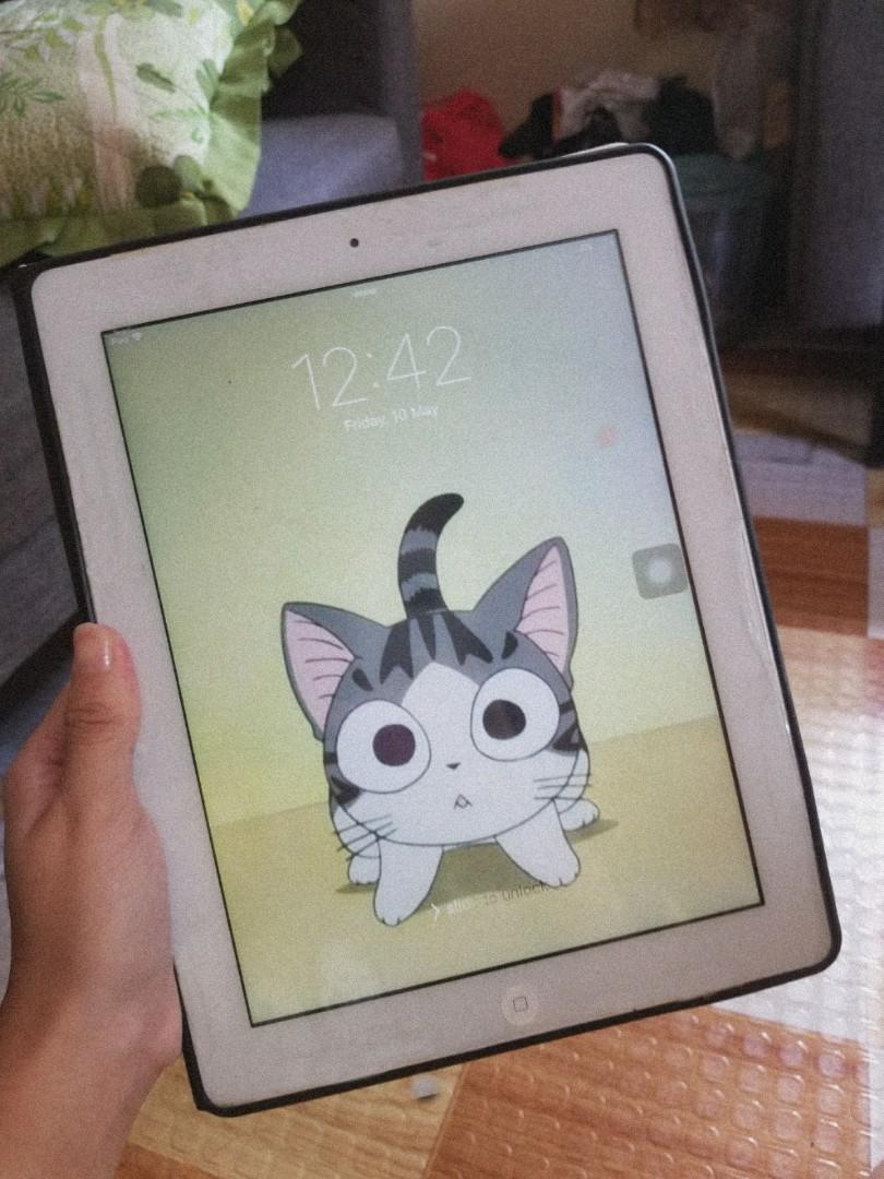 Apple iPad 2 (Category: iPad) located in Marikina City. Submitted by kywaaahhh (Listing ID 228329501, Image 1). Description: Apple iPad 2 • With iCloud issues, swipe to see more photos • Parts are in excellent condition: screen, battery, etc • We Bare Bears Case included worth 599.