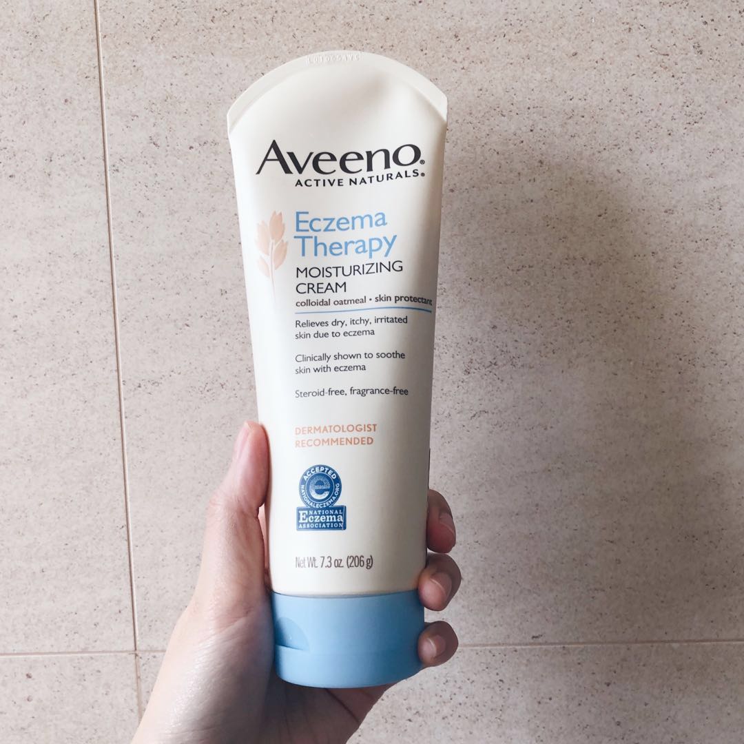 aveeno eczema therapy moisturizing cream 206g health beauty face skin care on carousell