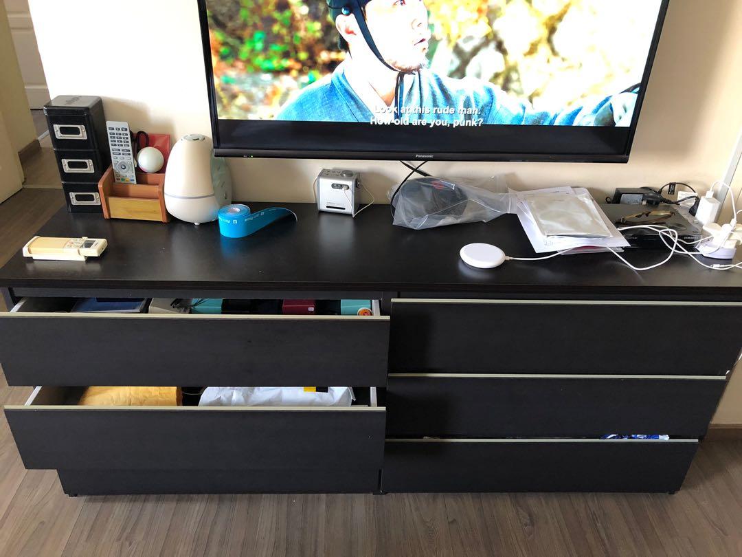 Double Chest Of 6 Drawers With Meta Runner Furniture Shelves Drawers On Carousell