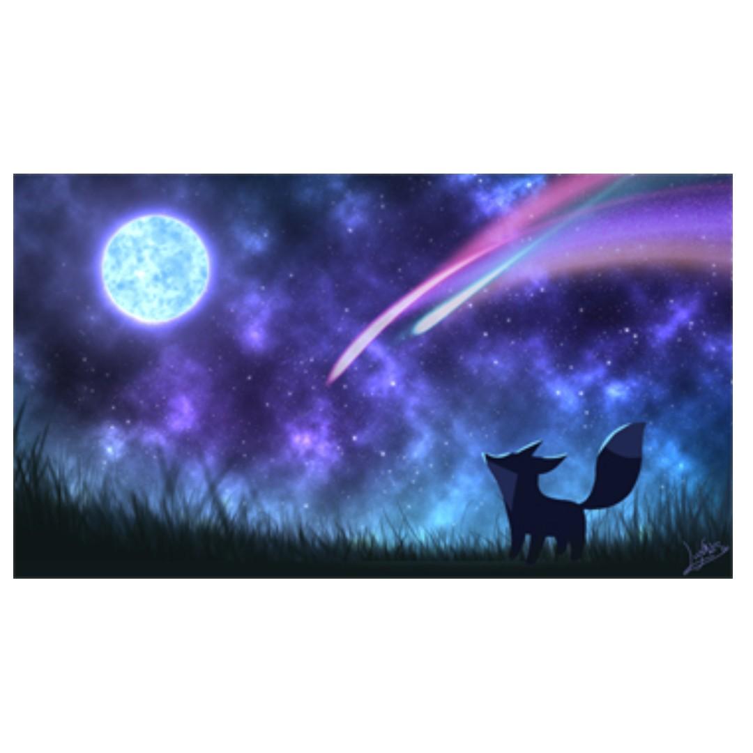 Fox Luna Desktop Wallpaper Cool Colors Design Craft Art Prints On Carousell