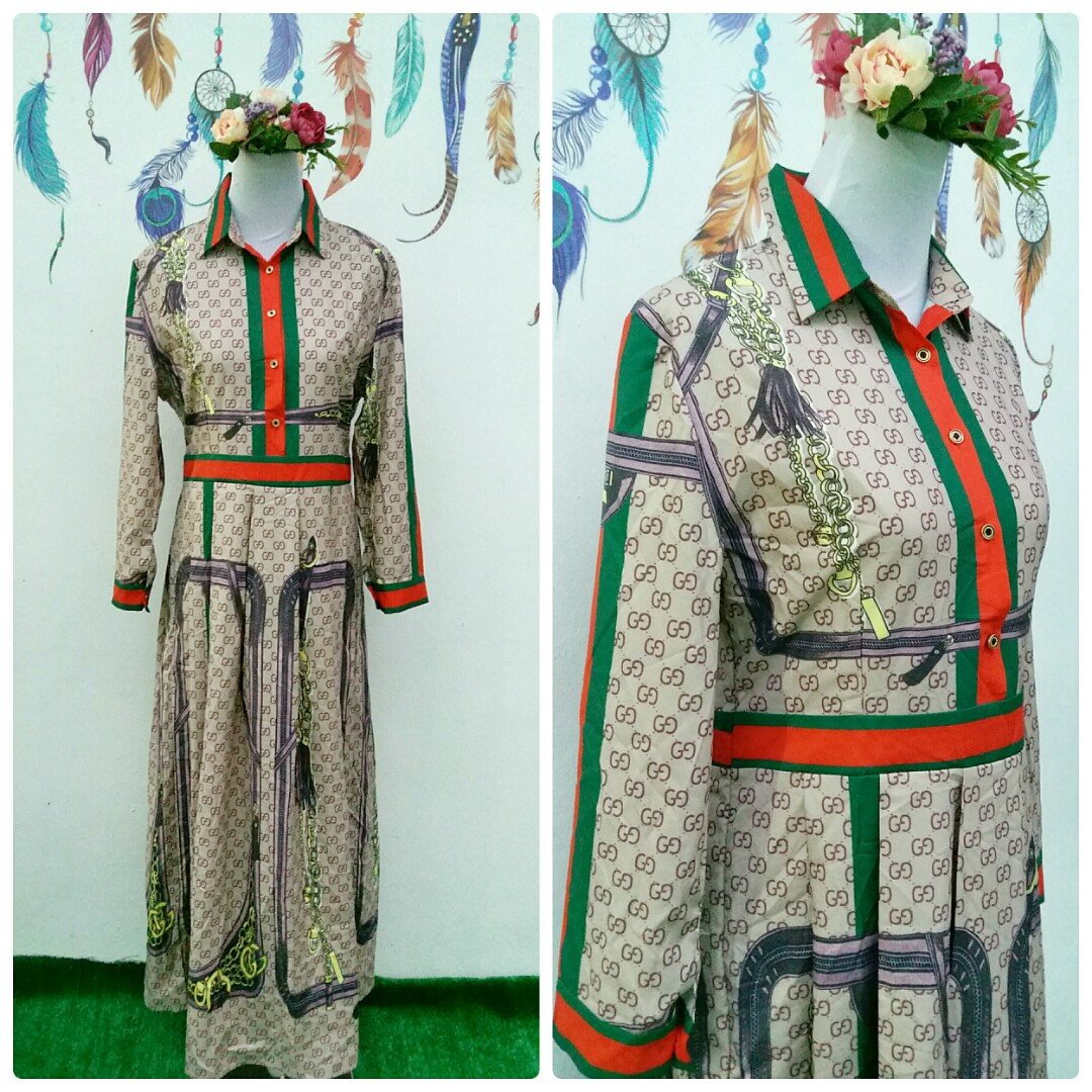 gucci print dress
