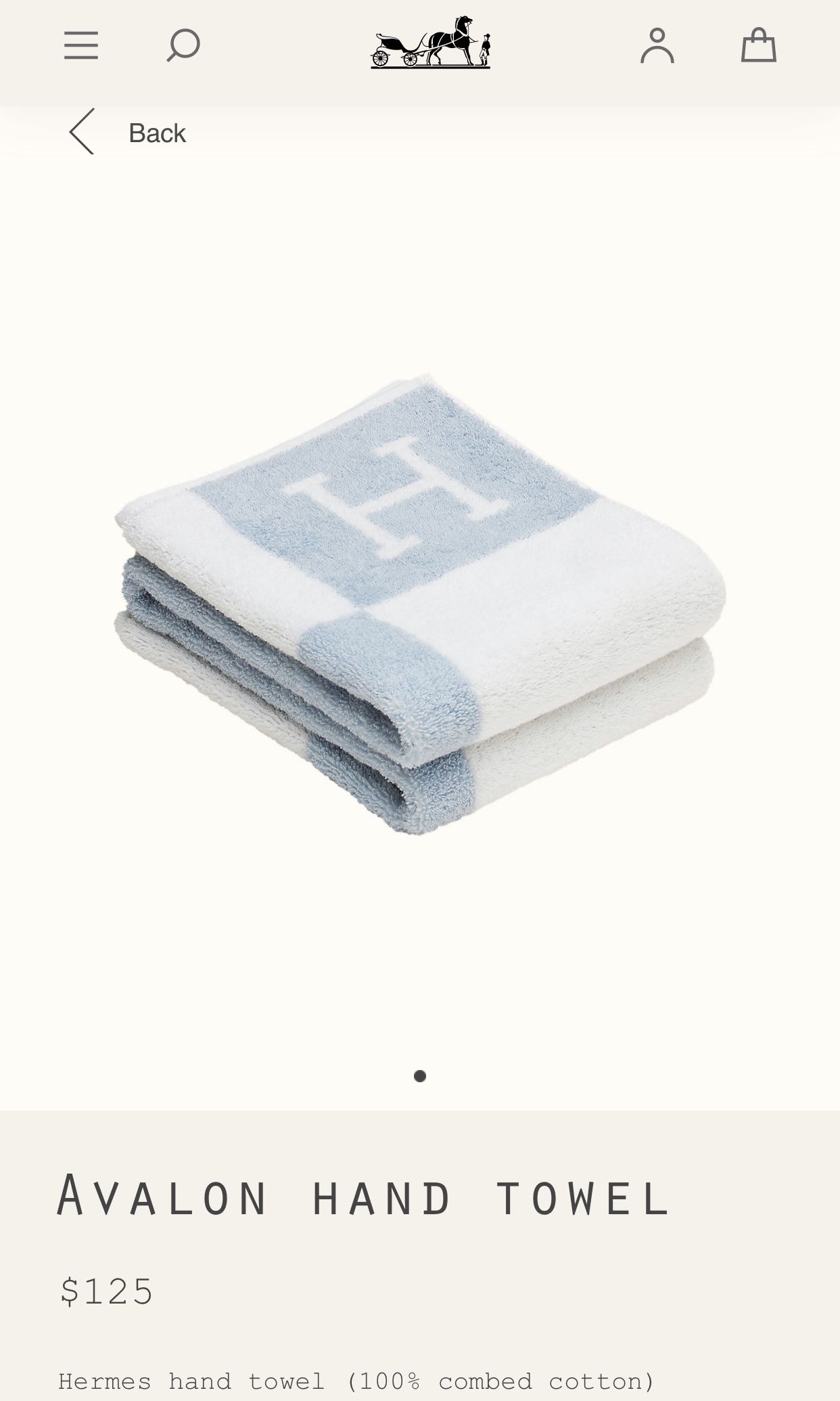 Hermes hand towel 2025