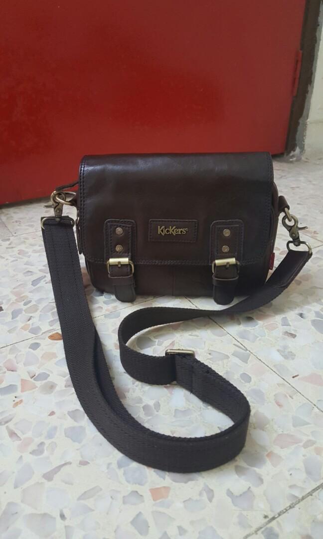 kickers leather sling bag