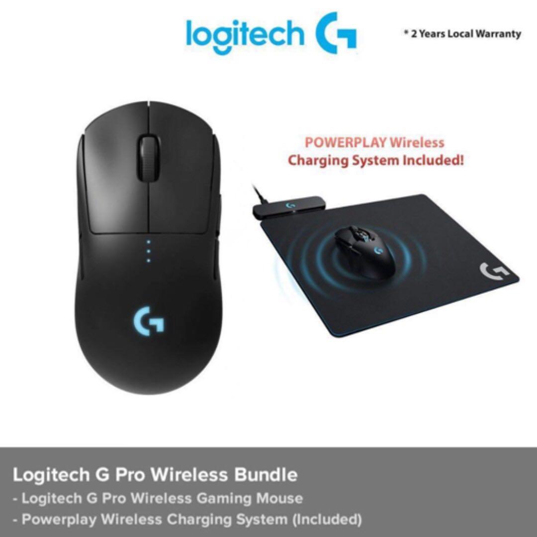 Logitech G Pro Wireless Gaming Mouse Powerplay Wireless Charging Pad Electronics Computer Parts Accessories On Carousell