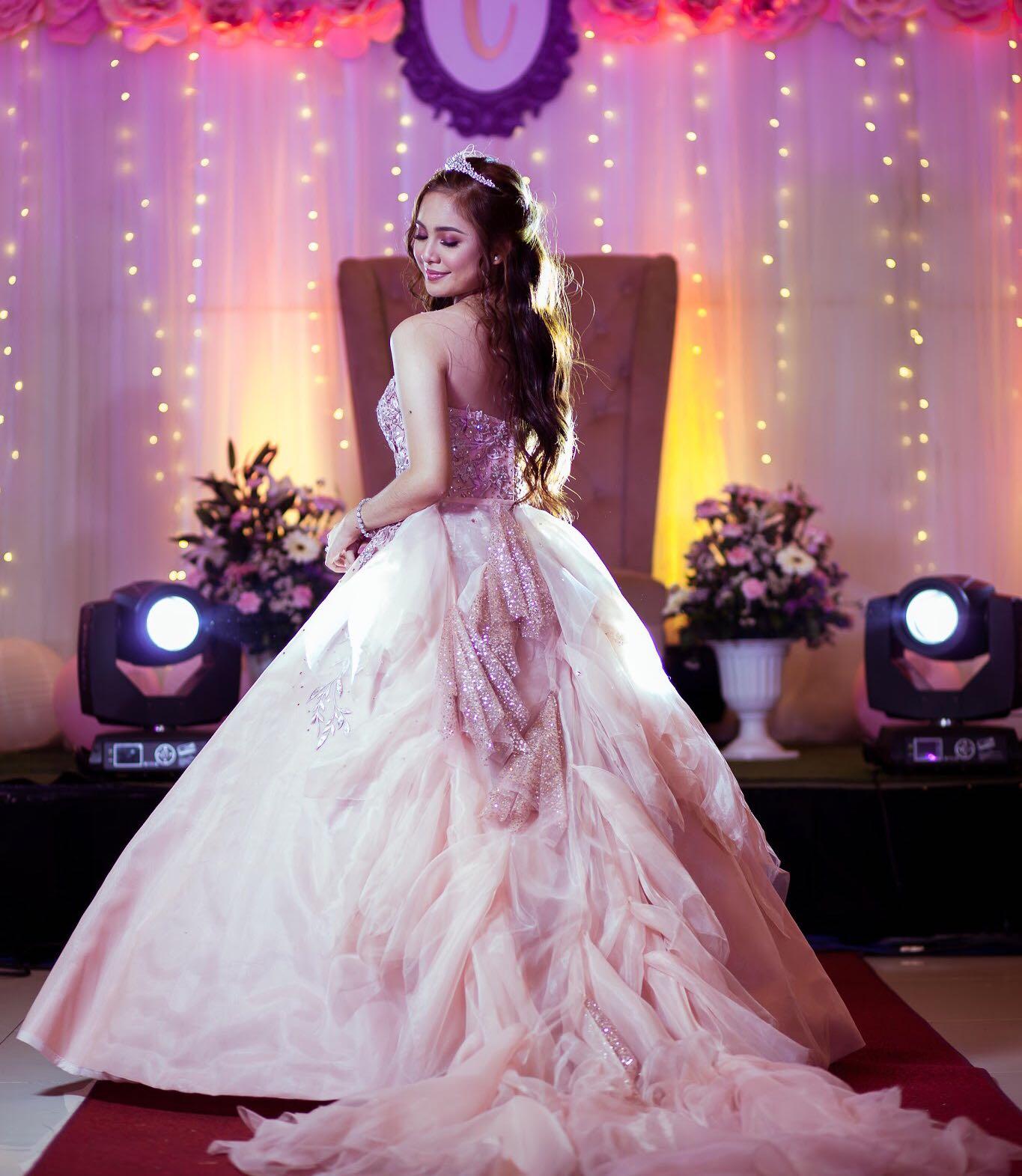 gown for debut pink