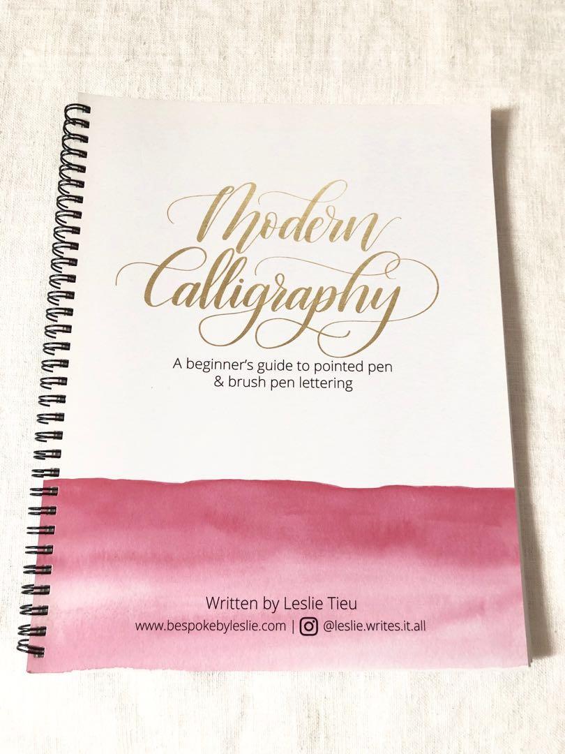 NEW Modern Calligraphy Beginners Guide pointed and brush pen By Leslie Tieu  Book