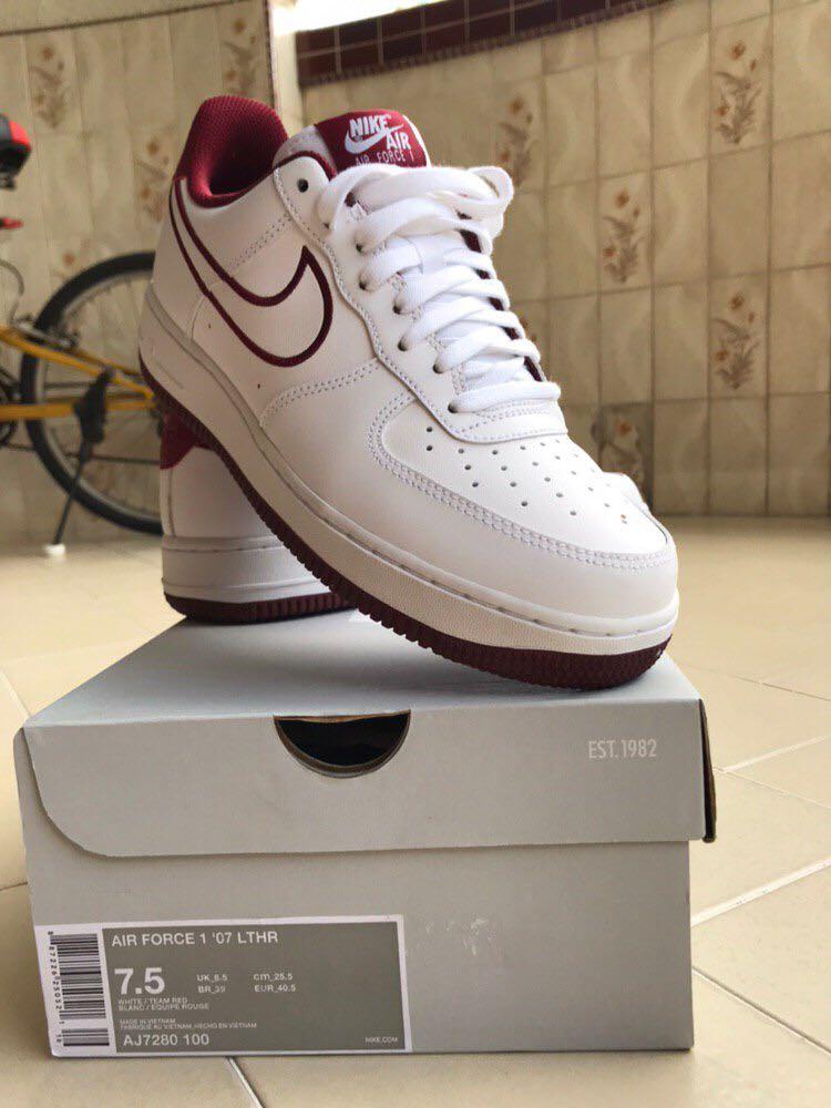 Nike Air Force 1 07 Leather Men s Fashion Footwear Sneakers on