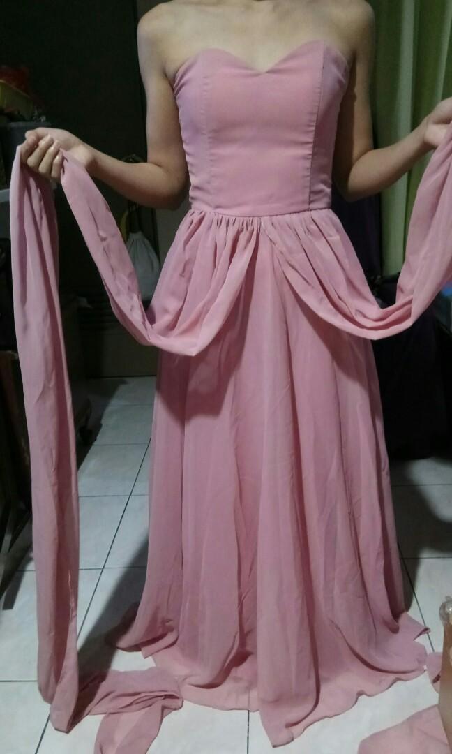 old rose infinity gown