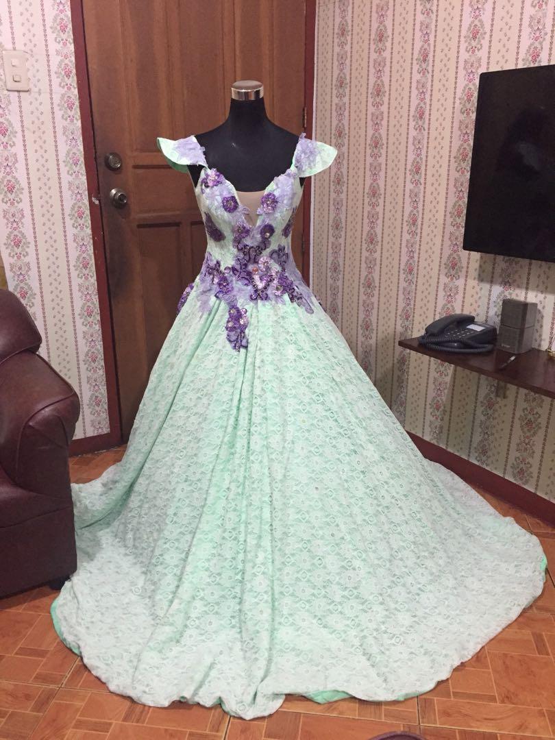 Floral gown for debut 2025