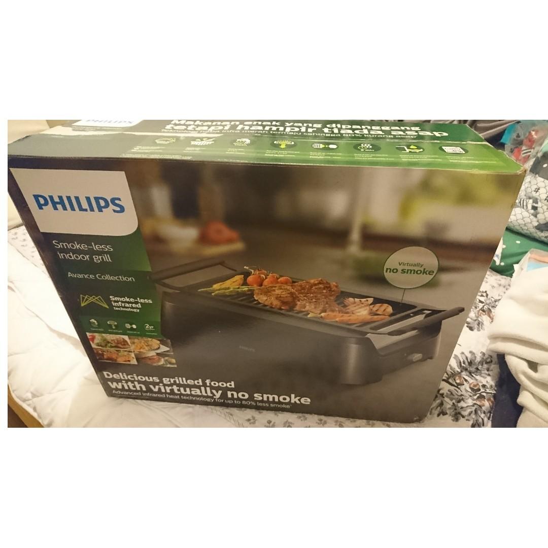 Philips Smoke Less Indoor Grill Home Appliances Kitchenware On Carousell