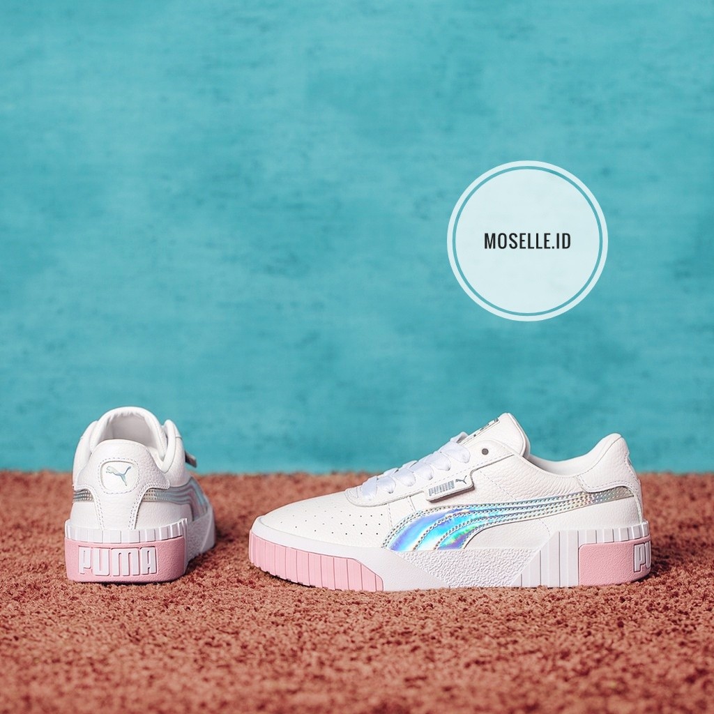 puma cali pink silver