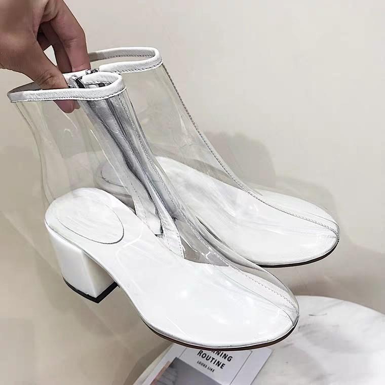 high heel round head martin boots