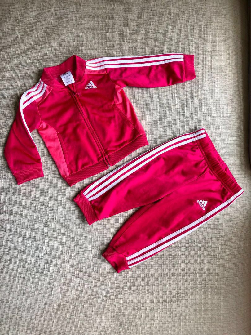 toddler red adidas tracksuit