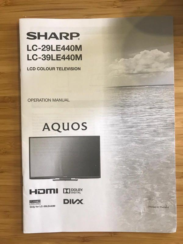 Sharp TV (Category: TV) located in Singapore. Submitted by clement8585 (Listing ID 228302241, Image 2). Description: Pickup 22may onwards Does not come with original remote Comes with universal remote.