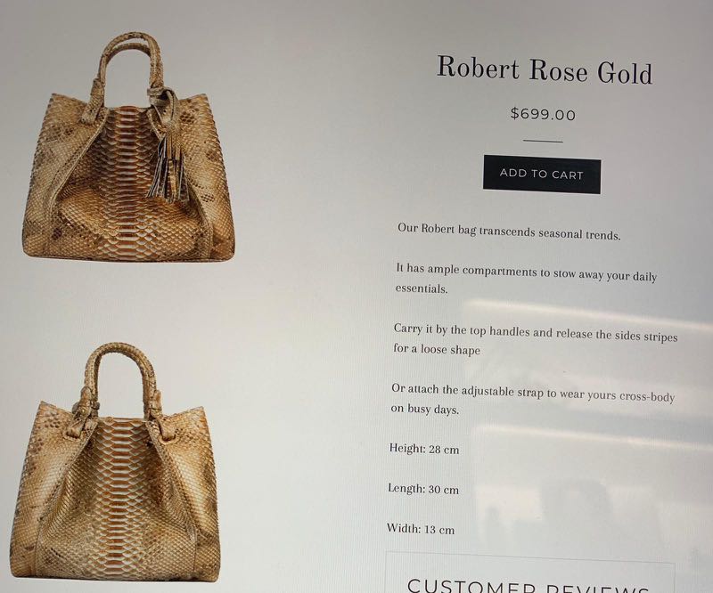 Python skin bags singapore clearance