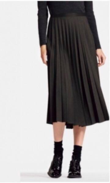 Uniqlo Black Pleated Skirt, Women's 