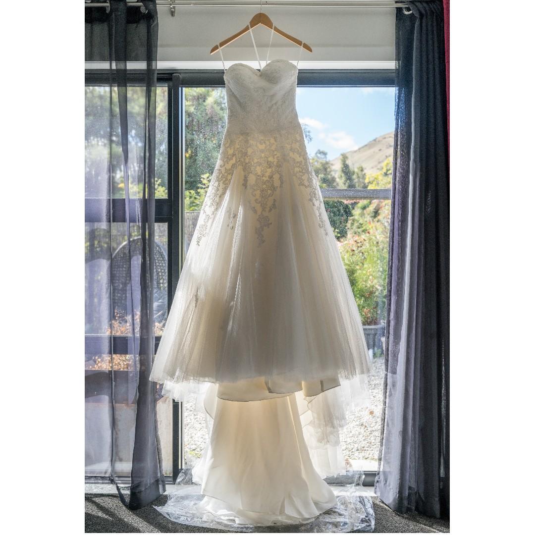 sachin and babi light blue dress Barcelona Bridal Week: Pronovias Wedding Dress Collection 2016