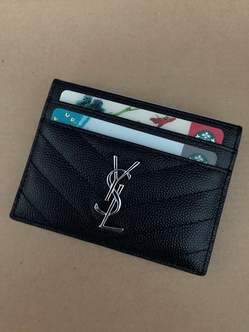 Ysl card holder silver clearance