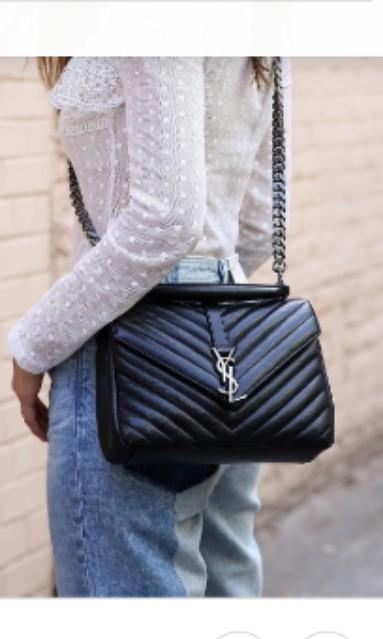 YSL monogram college Large with 2 chains with crossbody option