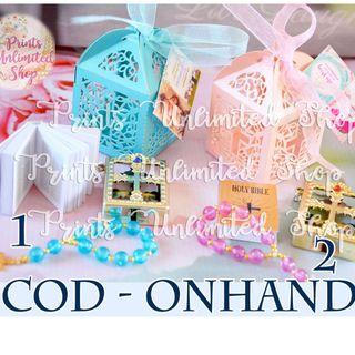 COD Bible Rosary Cross Box Souvenirs Giveaways Favor Christening Baptism Dedication Birthday