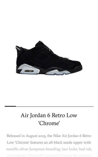 Nike Air Jordan 6 Low Zilver