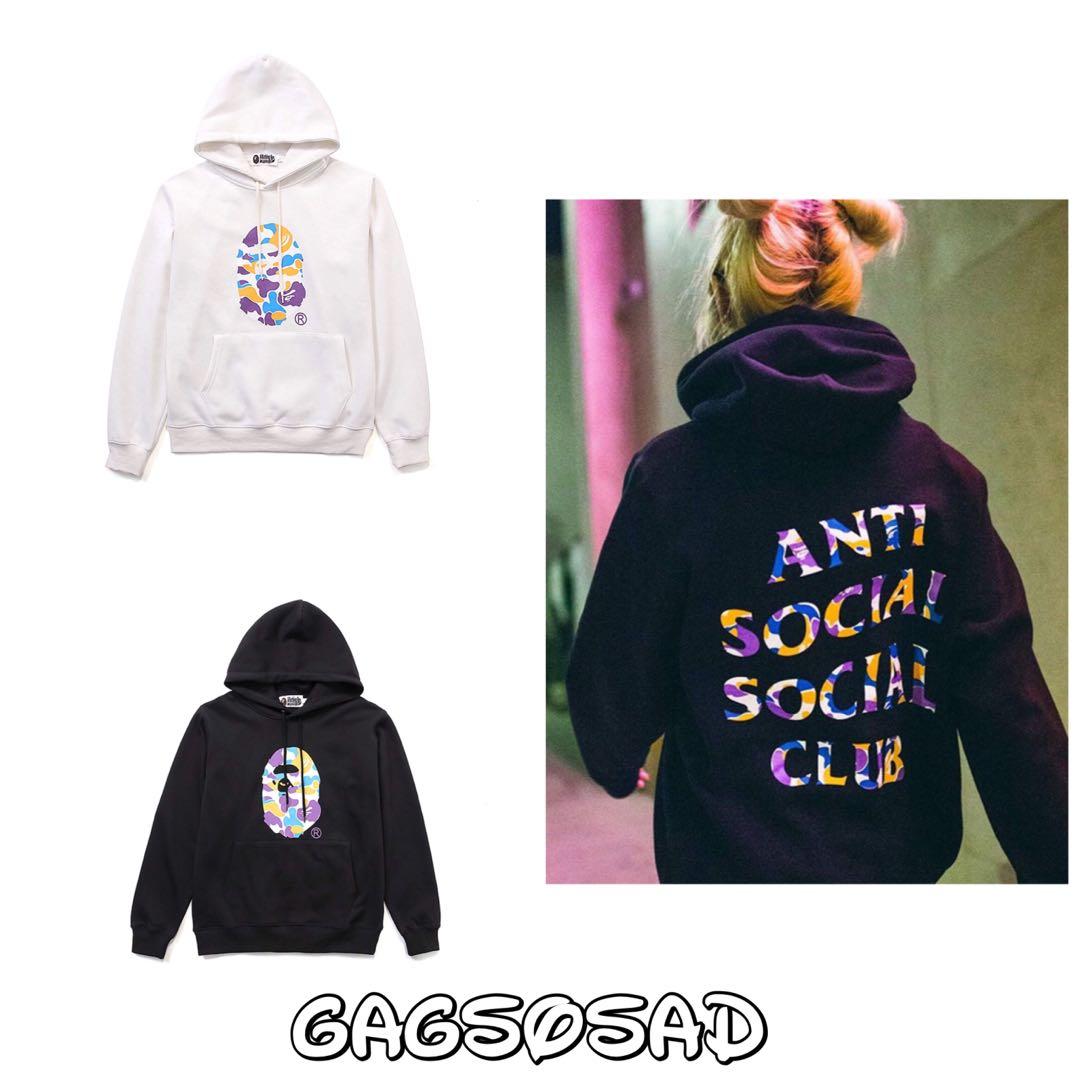bape anti social social club hoodie