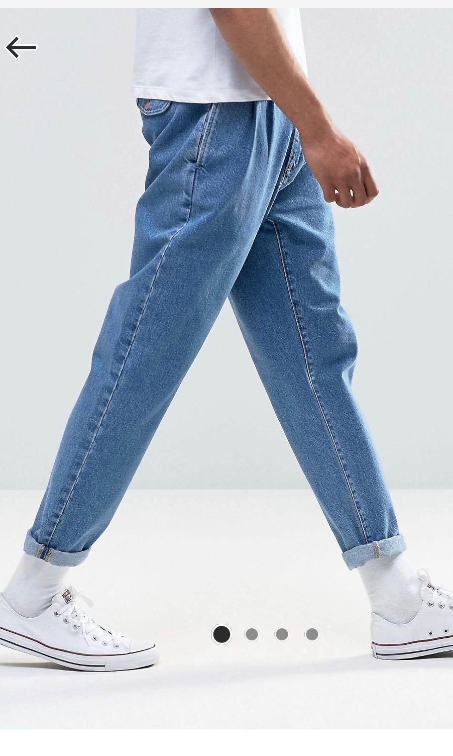 ASOS DESIGN double pleat straight leg 