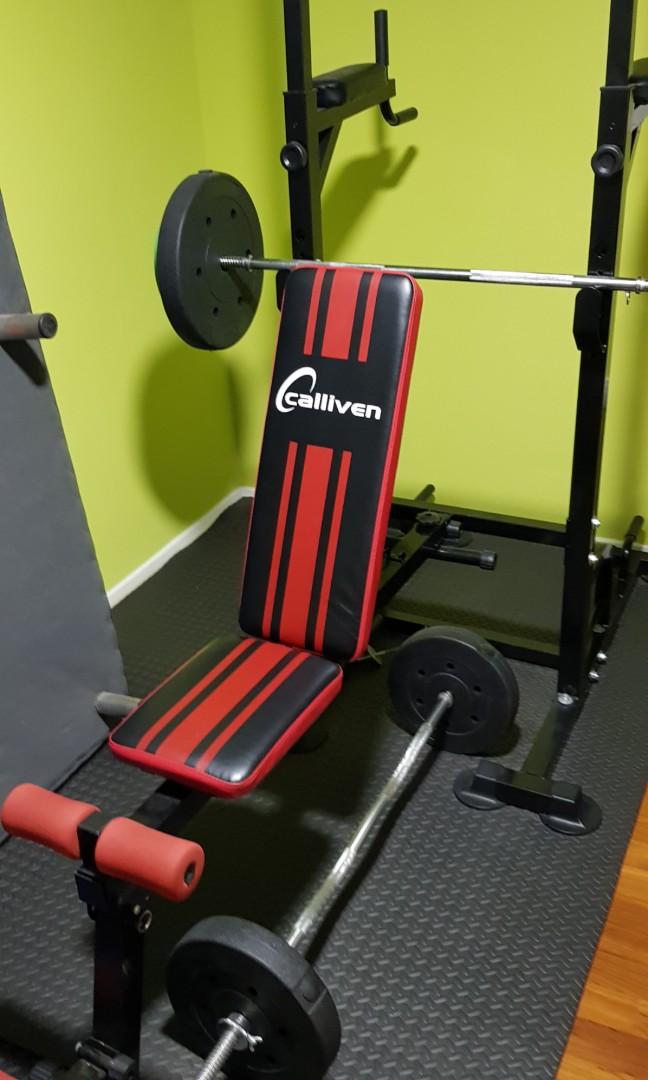 Bench and pull up station Sports Equipment Exercise Fitness Cardio Fitness Machines on Carousell