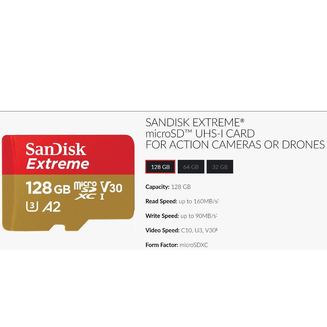 Bn Sandisk 128gb Extreme Microsdxc Uhs I U3 Memory Card With Adapter Speed Up To 160mb S Sdsqxa1 128g Gn6ma Photography Camera Accessories Others On Carousell Bn Sandisk 128gb Extreme Microsdxc Uhs I U3 Memory Card With Adapter Speed Up To 160mb S Sdsqxa1 128g Gn6ma Photography Camera Accessories Others On Carousell