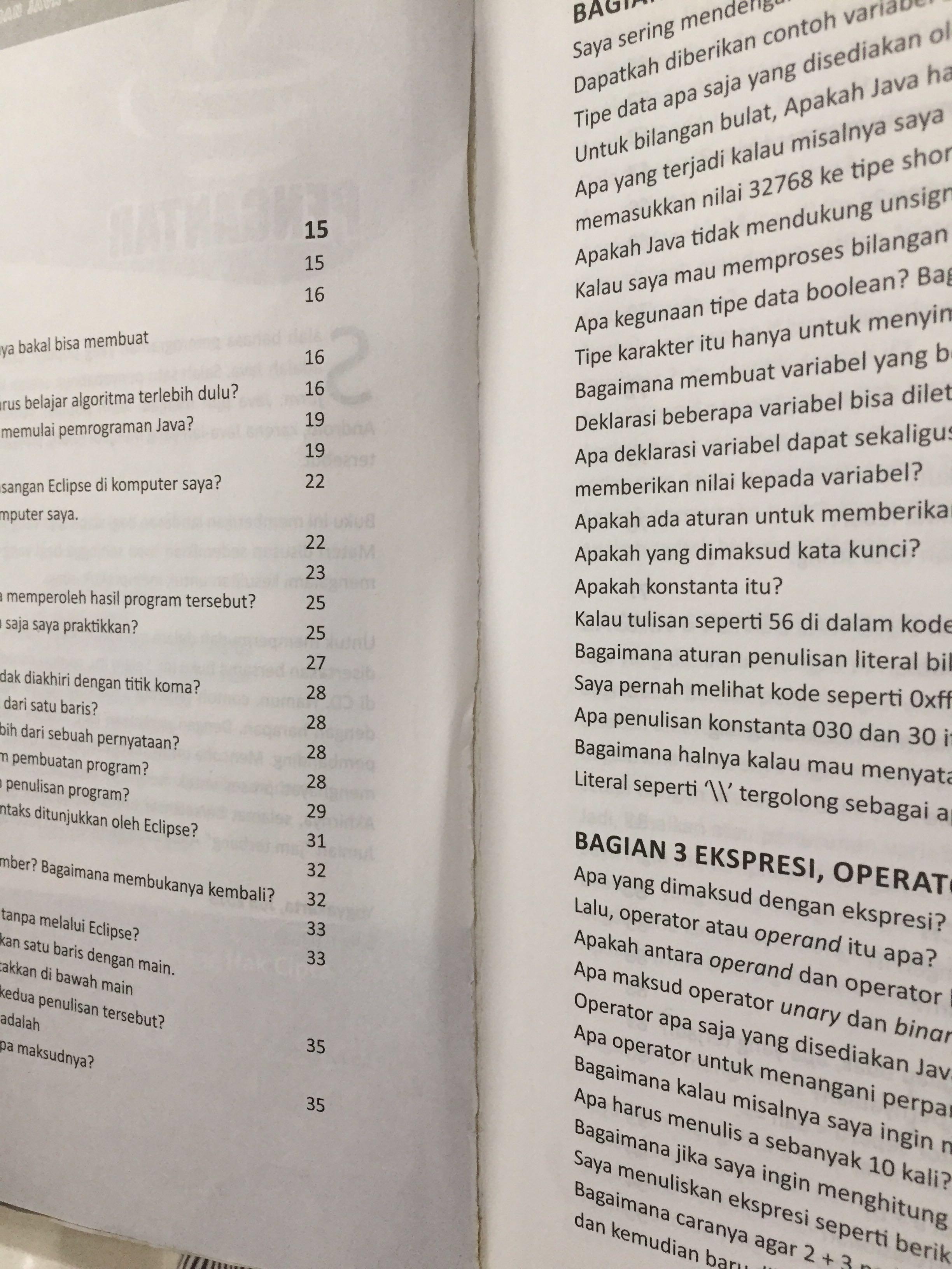 Buku Pertama Belajar Pemrograman Java Untuk Pemula - Cara