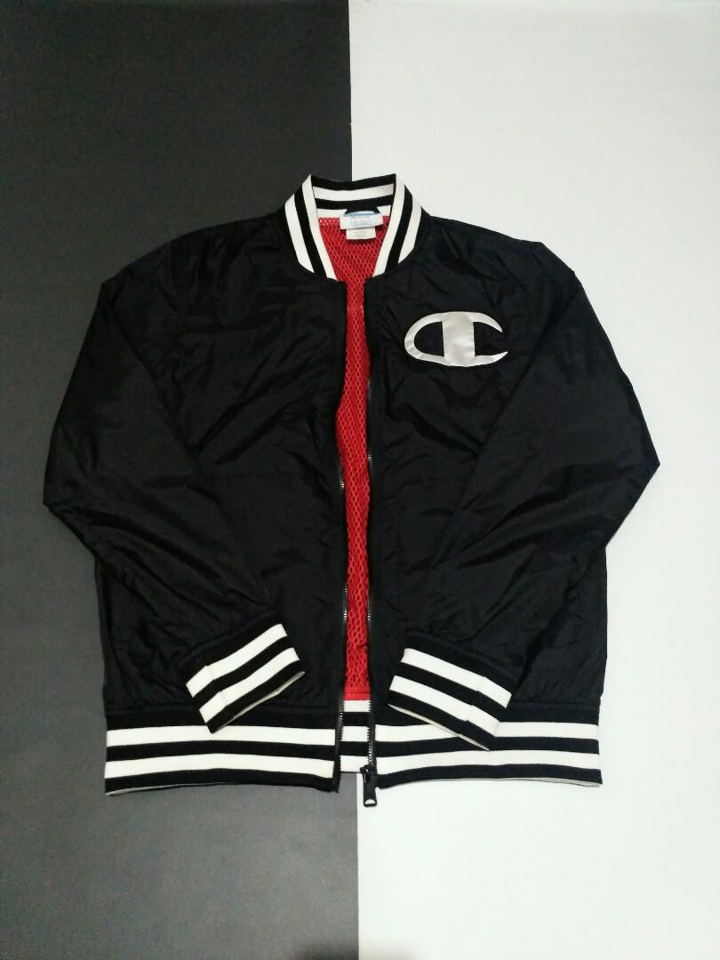 Champion Life Satin Baseball Jacket Fesyen Pria Pakaian Atasan