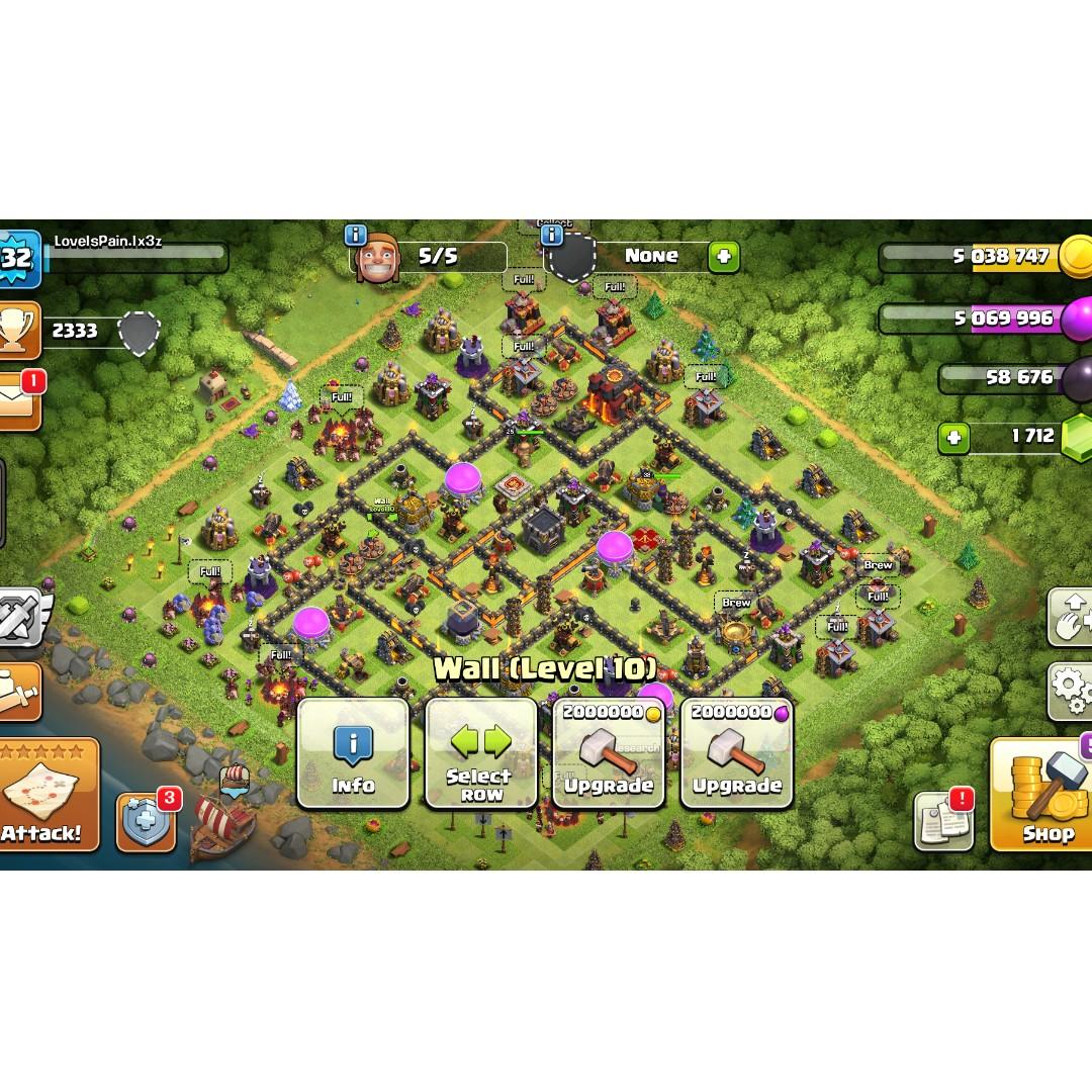 Clash Of Clans Th10 Account For Sale