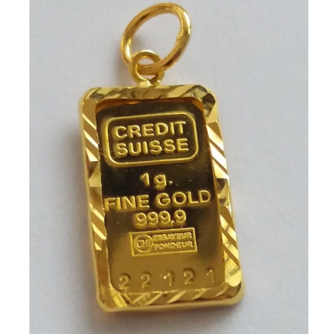 Credit suisse 1g fine gold 999.9 necklace hotsell