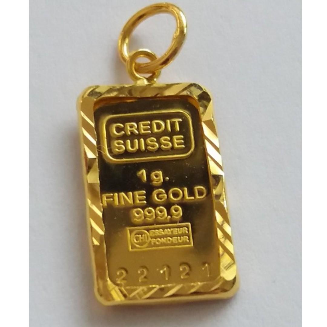 Gold suisse bar sales necklace