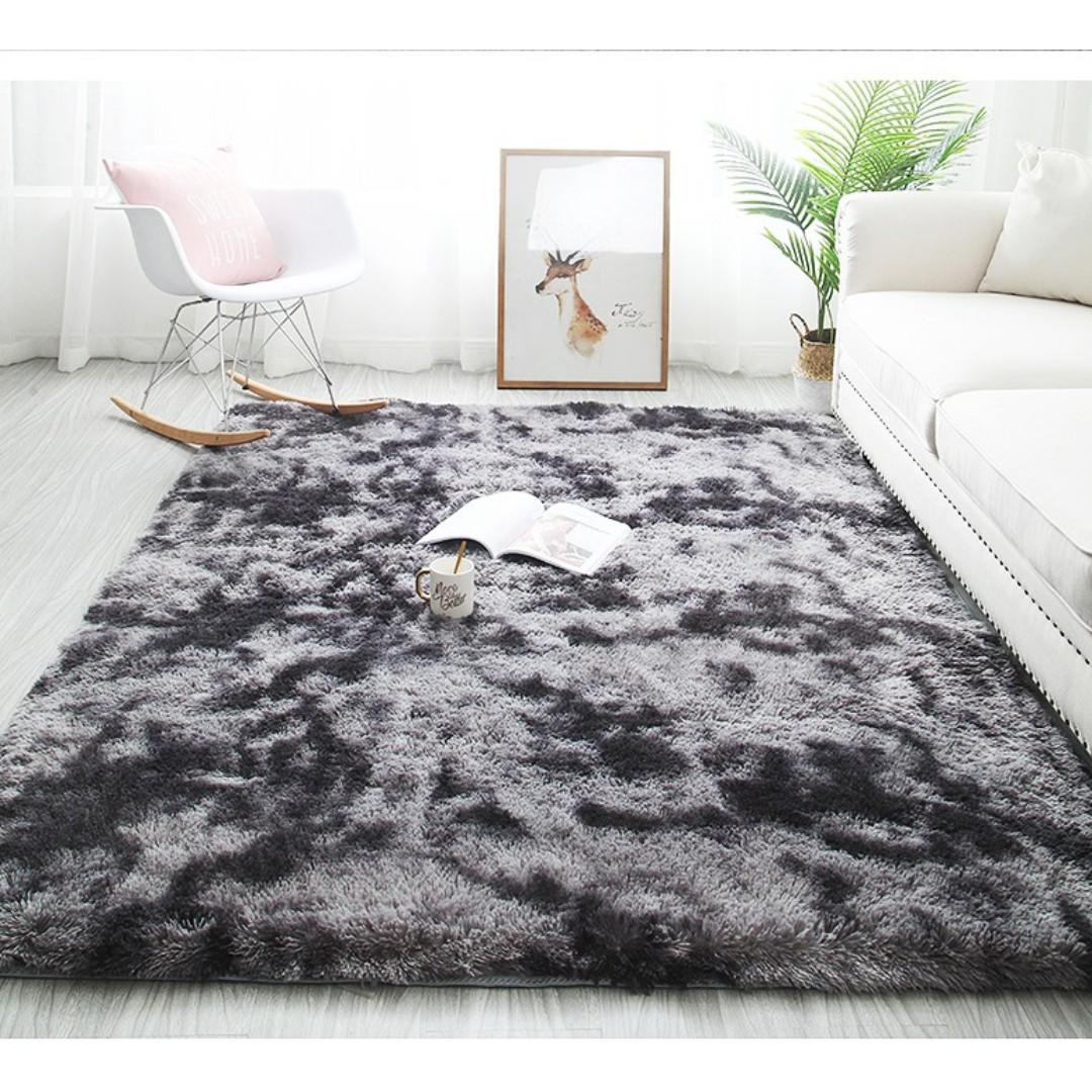 Black Furry Carpets - Carpet Vidalondon