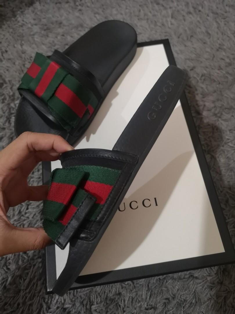 gucci bow slides size 10