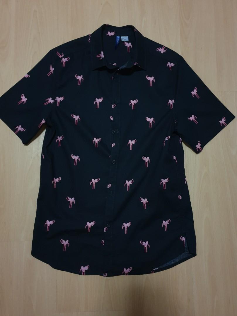 h and m flamingo shirt