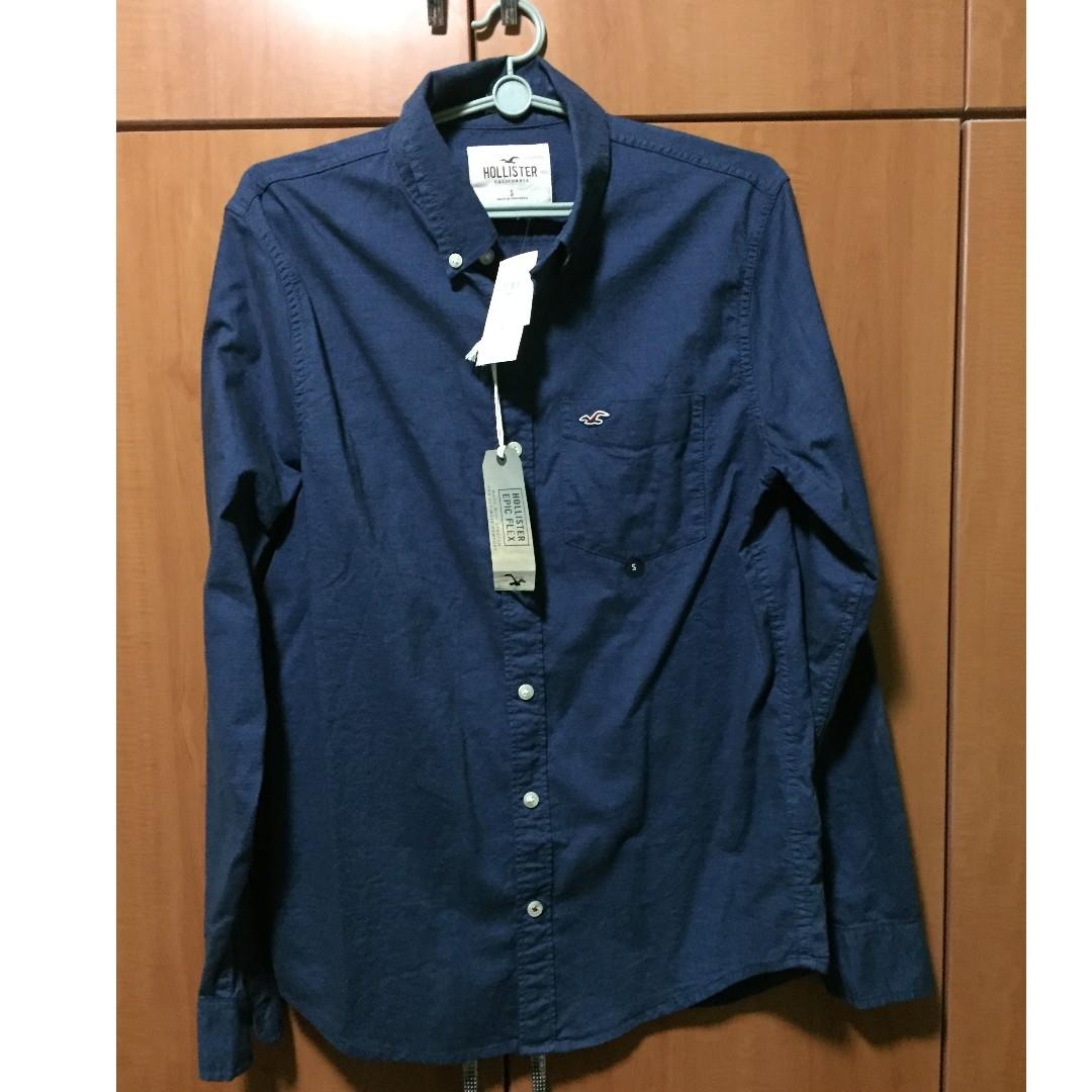 Hollister stretch oxford shop slim fit shirt