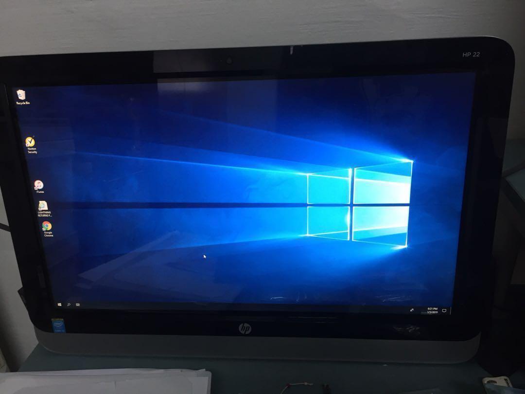 HP all in one desktop touch screen, Computers & Tech, Desktops on Carousell